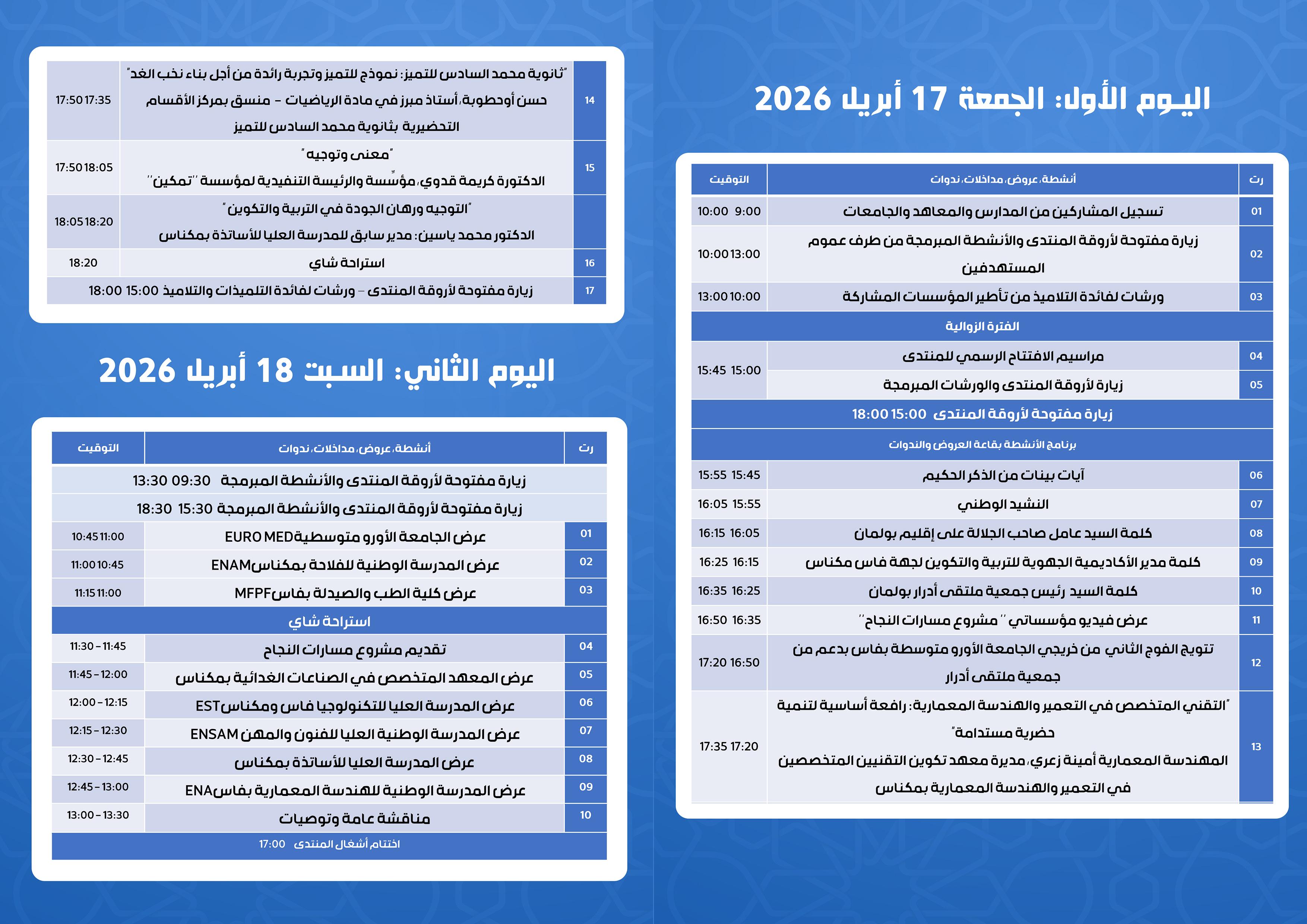 البرنامج الخلفية