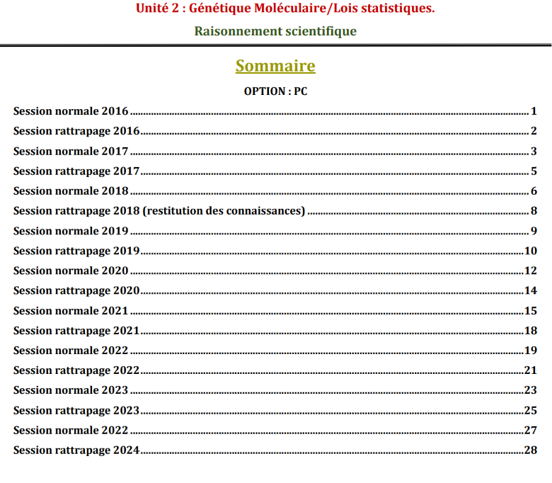 Génétique Moléculaire/Lois statistiques