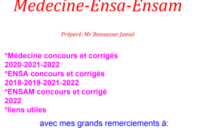 Préparation aux concours Medecine-Ensa-Ensam